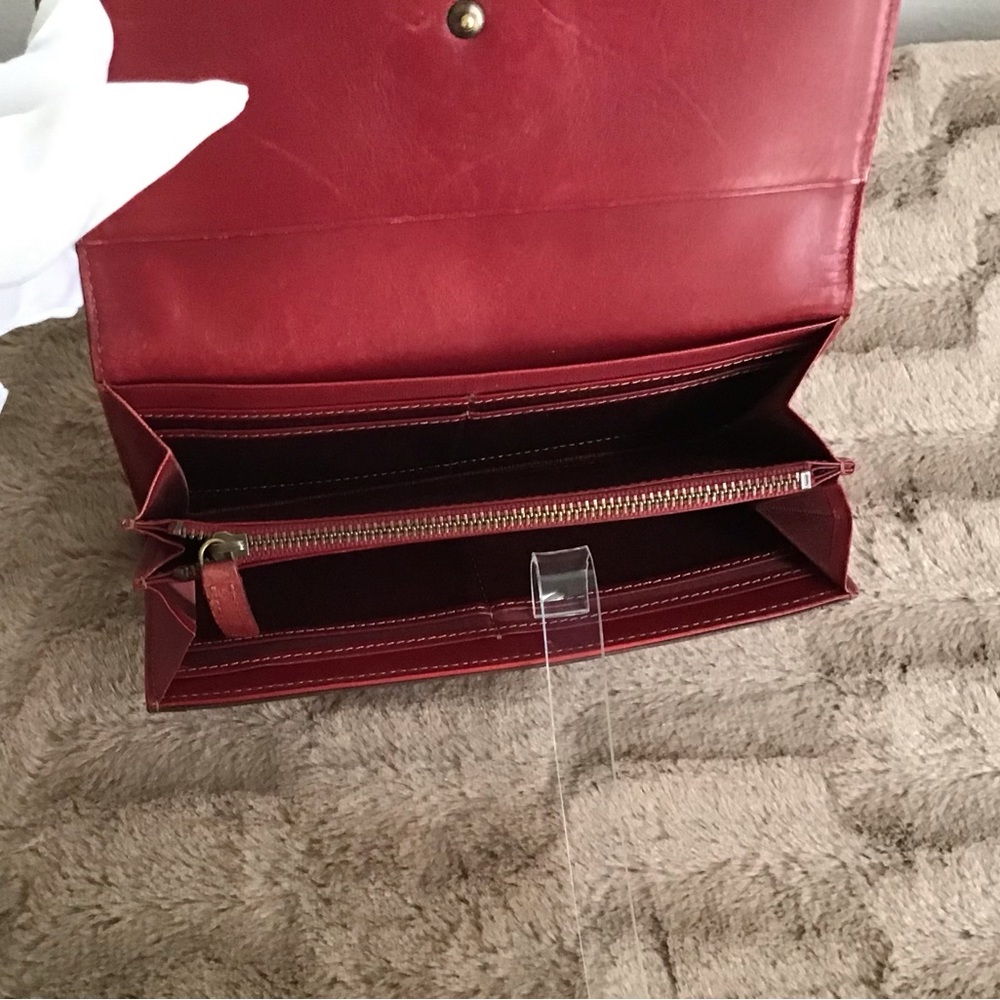 Burberry Red Plaid Wallet (Rare) - Picture 6 of 9